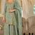 Green color smart heavy embroidered fancy festive special palazzo suit