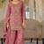 Pink color smart heavy embroidered fancy festive special palazzo suit