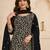 Black color beautiful embroidered georgette fabric ceremonial suit