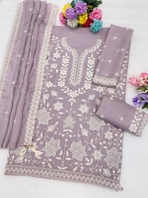 Lavender color smart and graceful sharara dress for trendy girls 3