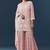 Peach color smart and graceful sharara dress for trendy girls