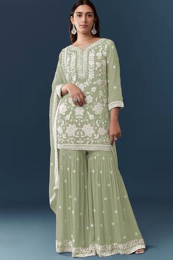 Pista color smart and graceful sharara dress for trendy girls