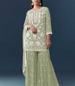 Pista color smart and graceful sharara dress for trendy girls