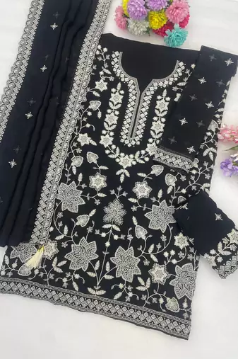 Black color smart and graceful sharara dress for trendy girls