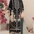 Georgette fabric black color designer embroidered graceful partywear salwar kameez