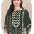 Georgette fabric mahendi color designer embroidered graceful partywear salwar kameez