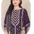 Georgette fabric wine color designer embroidered graceful partywear salwar kameez