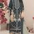 Georgette fabric grey color designer embroidered graceful partywear salwar kameez