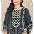 Georgette fabric grey color designer embroidered graceful partywear salwar kameez