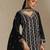 Black color smart chinon fabric designer embroidered palazzo dress