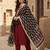 Black color designer digital printed fancy dupatta for ceremonial looks