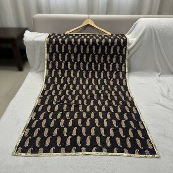 Black color designer digital printed fancy dupatta for ceremonial looks 2