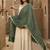 Green color designer digital printed fancy dupatta for ceremonial looks