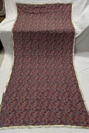 Maroon color designer digital printed fancy dupatta for ceremonial looks