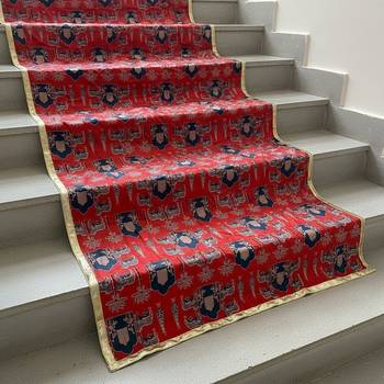 Red color designer digital printed fancy dupatta for ceremonial looks 3