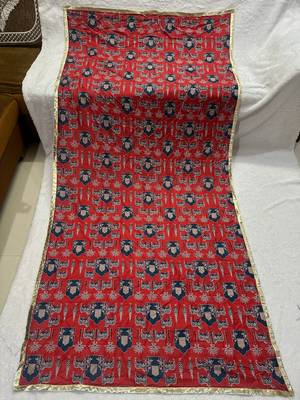 Red color designer digital printed fancy dupatta for ceremonial looks 4