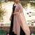 Baby pink color organza fabric dori embroidery work fancy ceremonial dupatta
