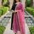 Rani pink color organza fabric dori embroidery work fancy ceremonial dupatta