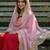 Baby pink color organza fabric sequins embroidery work ceremonial dupatta
