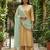 Sky blue color organza fabric sequins embroidery work ceremonial dupatta