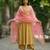 Gajri color organza fabric sequins embroidery work ceremonial dupatta