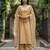 Beige color organza fabric sequins embroidery work ceremonial dupatta
