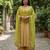 Parrot green color organza fabric sequins embroidery work ceremonial dupatta