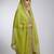 Parrot green color organza fabric sequins embroidery work ceremonial dupatta
