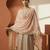 Peach color organza fabric sequins embroidery work ceremonial dupatta