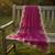 Pink color organza fabric sequins embroidery work ceremonial dupatta
