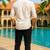 White color formal solid linen cotton rich looks shirt for men