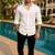 White color formal solid linen cotton rich looks shirt for men