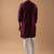 Wine color rayon fabric designer embroidered ethnic kurta payjama for men's traditional looks