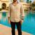 Brown color formal solid linen cotton rich looks shirt for men