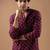 Wine color rayon fabric designer embroidered ethnic kurta payjama for men's traditional looks