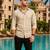 Brown color formal solid linen cotton rich looks shirt for men