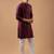 Wine color rayon fabric designer embroidered ethnic kurta payjama for men's traditional looks