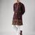 Smart and graceful wine color viscose silk men's ceremonial attire