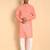 Peach color smart and ethnic designer printed kurta payjama for men's festive looks