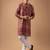 Wine color smart chickoo polo fabric designer ceremonial kurta payjama