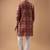 Wine color smart chickoo polo fabric designer ceremonial kurta payjama