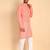 Peach color smart and ethnic designer printed kurta payjama for men's festive looks