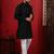 Black color stylish woven designer graceful festive kurta payjama for men