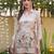 Cream embroidered heavy viscose kurta palazzo set with embroidered jacket