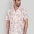 Peach color smart printed casual shirt for men