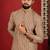 Chikoo color stylish woven designer graceful festive kurta payjama for men