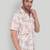 Peach color smart printed casual shirt for men