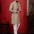 Chikoo color stylish woven designer graceful festive kurta payjama for men