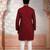 Maroon color stylish woven designer graceful festive kurta payjama for men