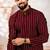 Maroon color stylish woven designer graceful festive kurta payjama for men